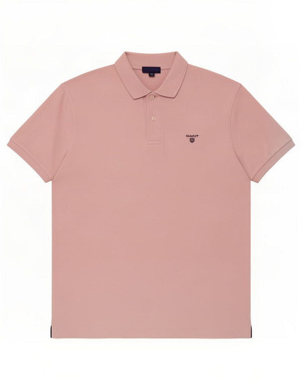 Gant Mens Polo Shirt Large Pink Cotton