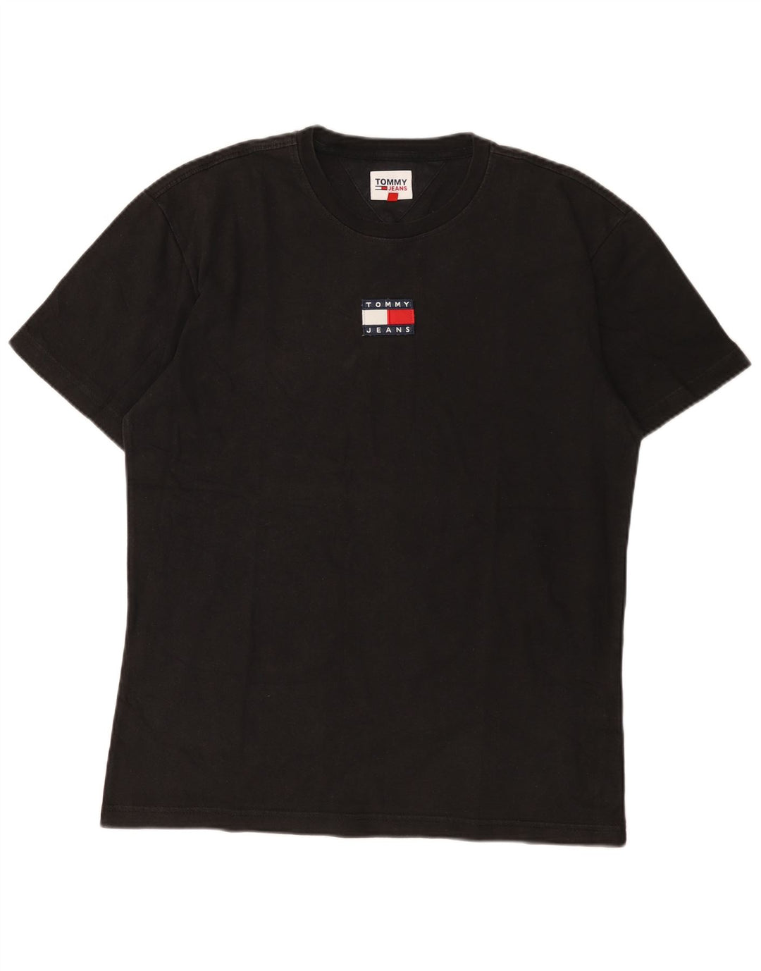 Tommy Hilfiger Herren T-Shirt Top Large Schwarz Baumwolle