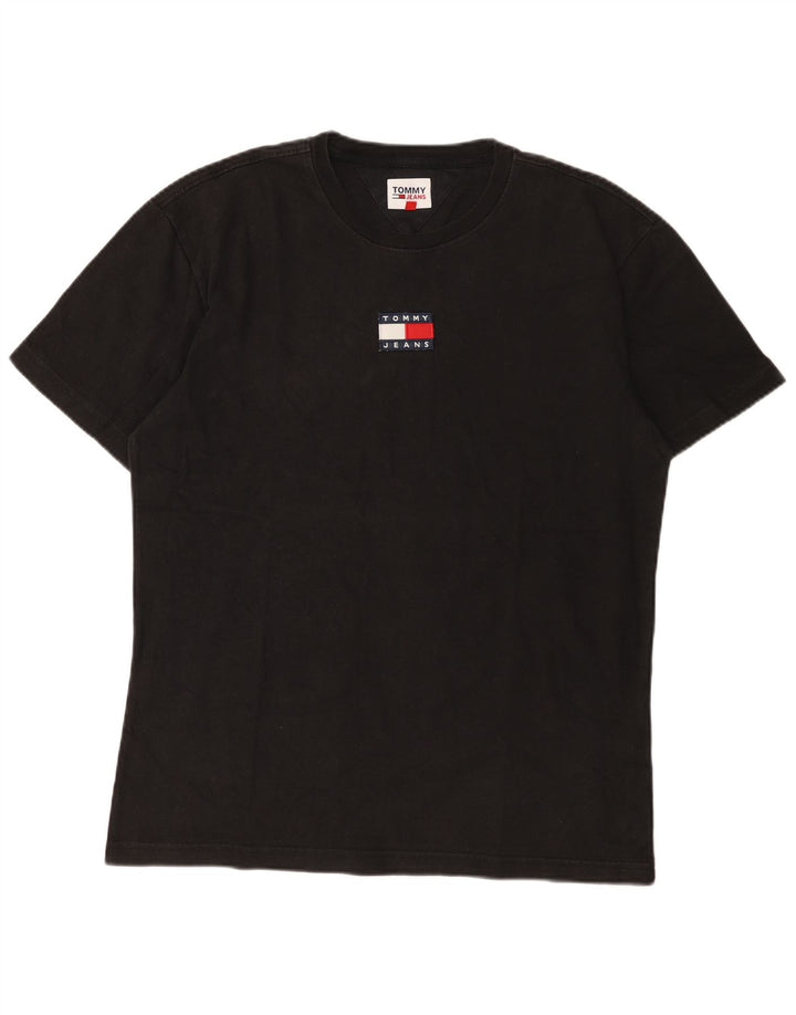 Tommy Hilfiger Herren T-Shirt Top Large Schwarz Baumwolle