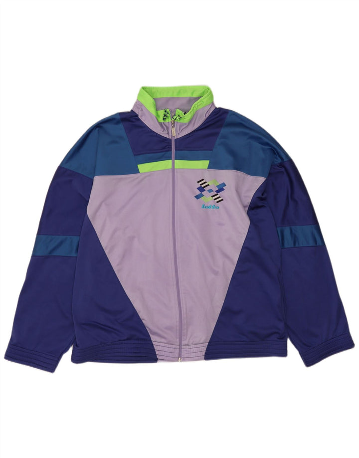 Lotto Herren-Trainingsanzugoberteil mit Grafik, Größe 2XL, Marineblau, Farbblock