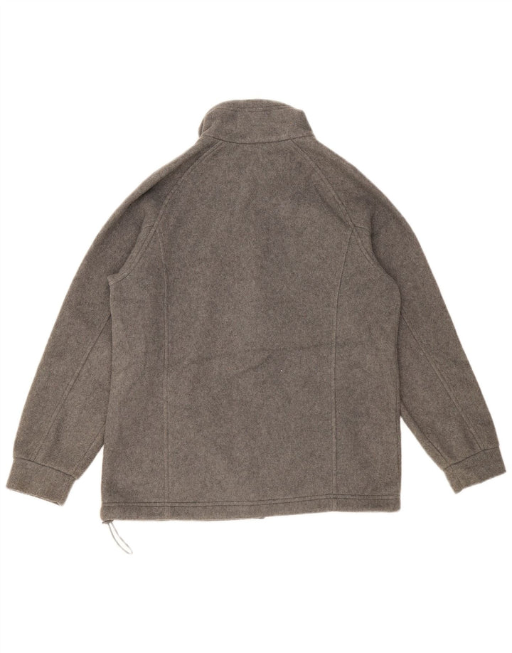 Marks & Spencer Damen-Fleecejacke in Übergröße, UK 10, Größe S, Grau, Polyester