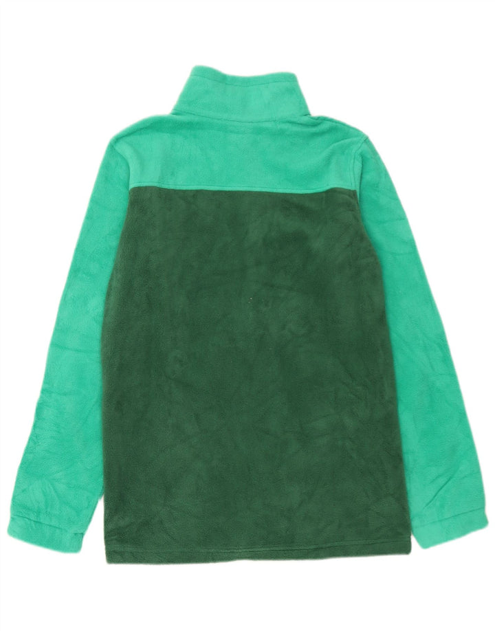 Columbia Fleecejacke für Jungen, 15–16 Jahre, XL, grünes Farbblock-Polyester