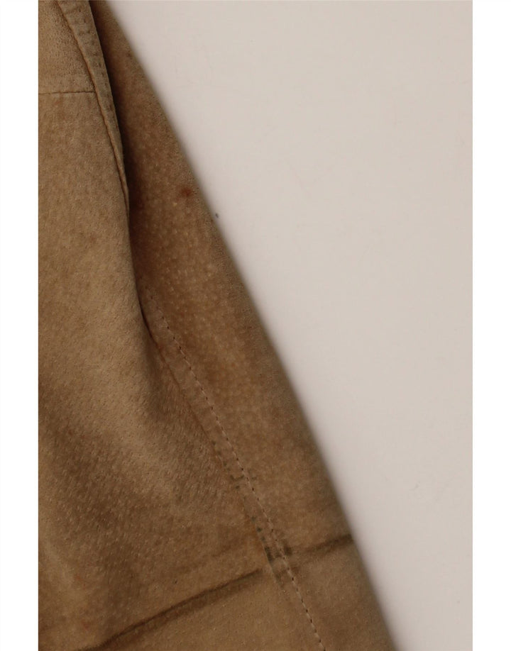Vintage Damen Wildlederjacke IT 48 XL Beige Leder