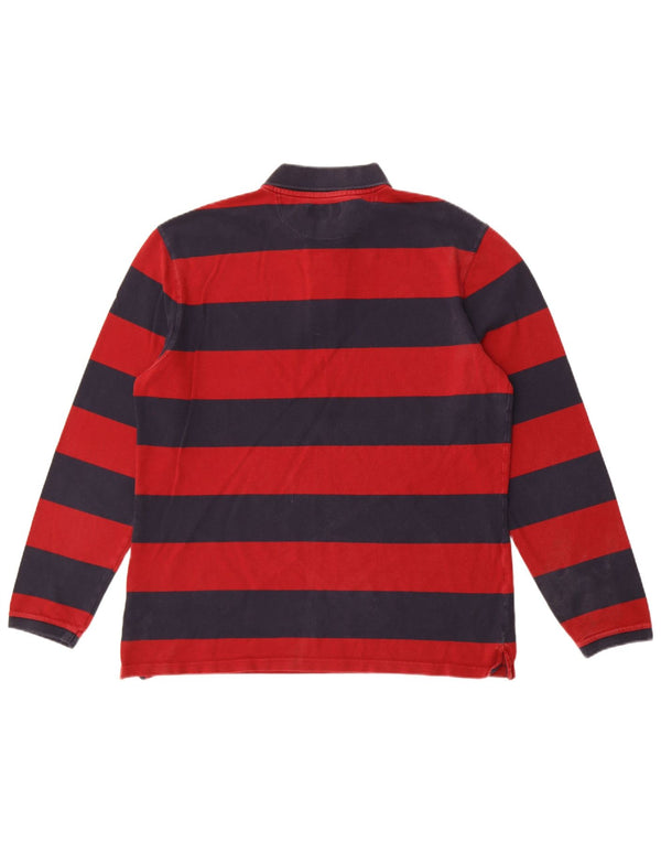 Langärmliges Rugby-Poloshirt für Herren von Barbour, XL, marineblau, gestreift, Baumwolle
