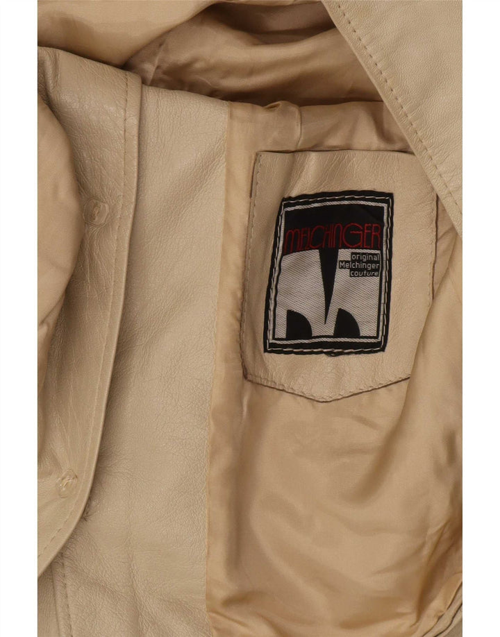 Melchinger Damen Lederjacke UK 14 Medium Beige