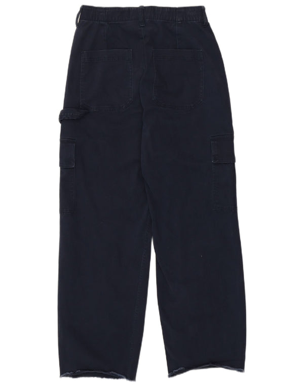 Hollister Womens Loose Fit Cargo Trousers Medium W28 L26 Navy Blue