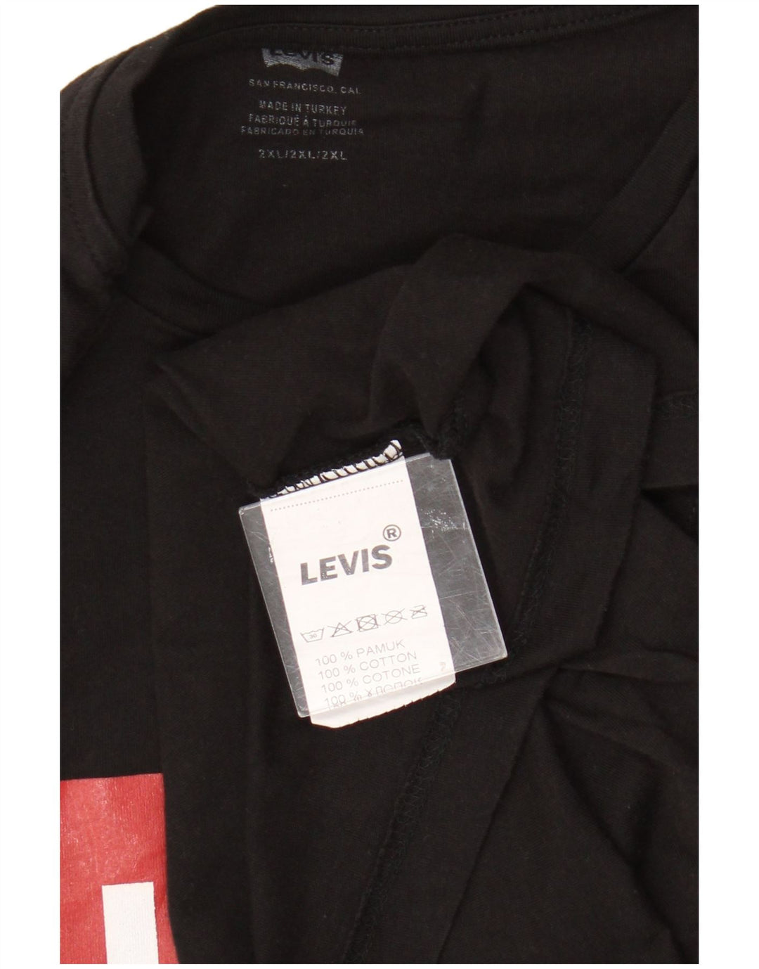 Levi's Herren-T-Shirt mit Grafik, 2XL, schwarze Baumwolle