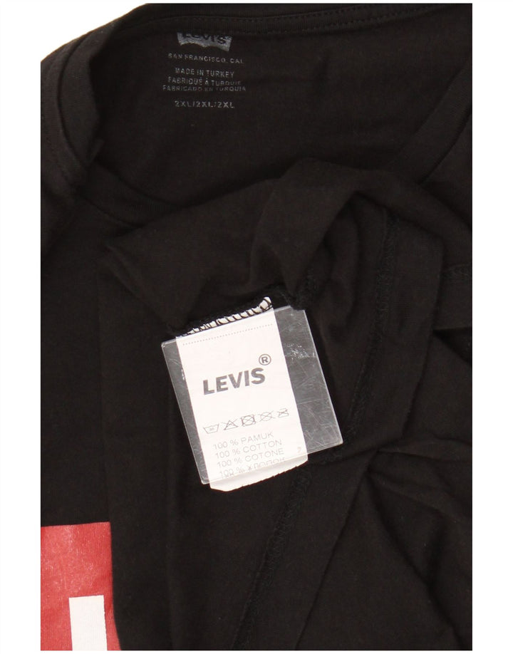 Levi's Herren-T-Shirt mit Grafik, 2XL, schwarze Baumwolle
