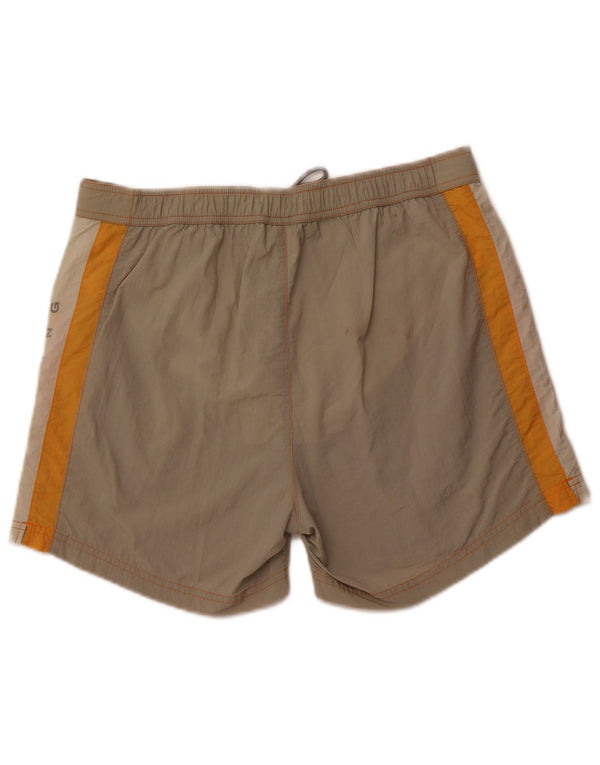 CHAMPION Herren-Badeshorts mit Grafik, groß, Khaki, Colourblock-Polyamid