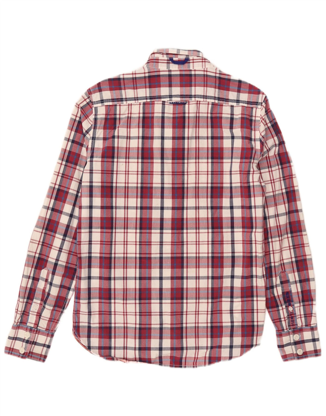 Superdry Herrenhemd aus Baumwolle, groß, rot kariert
