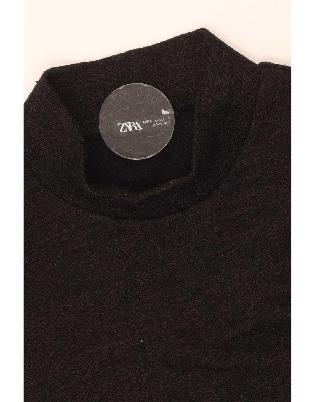 Zara Damen Weste Top UK 14 Large Schwarz meliert
