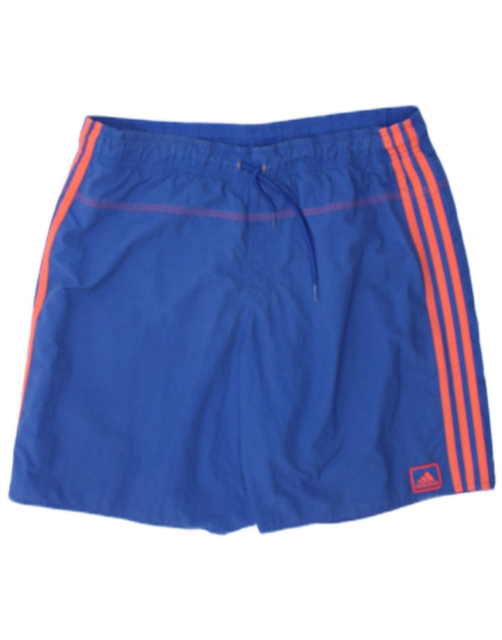 Adidas Herren-Badeshorts, groß, blaues Colourblock-Nylon
