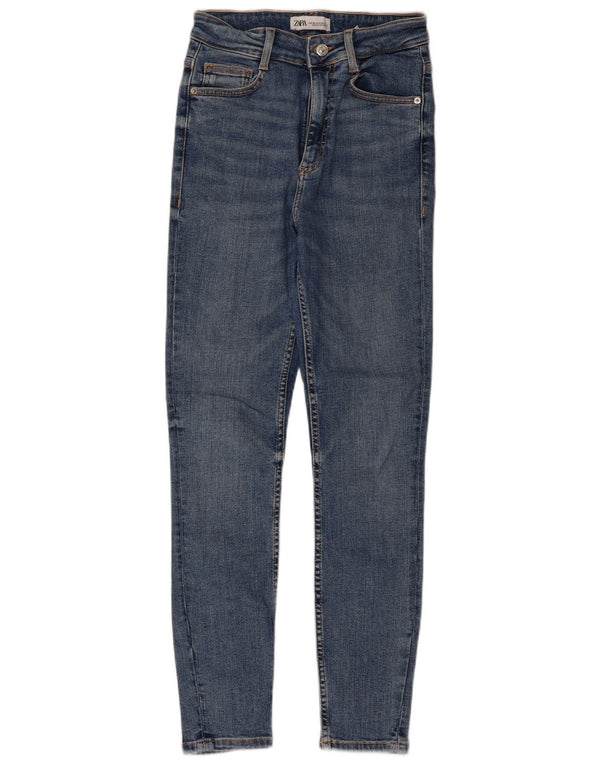 Zara Damen Skinny Jeans EU 36 XS W26 L27 Blaue Baumwolle
