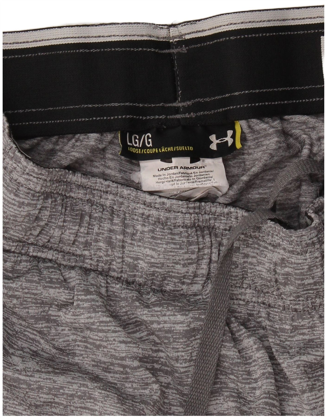 UNDER ARMOUR Herren-Sportshorts, großes graues Farbblock-Polyester