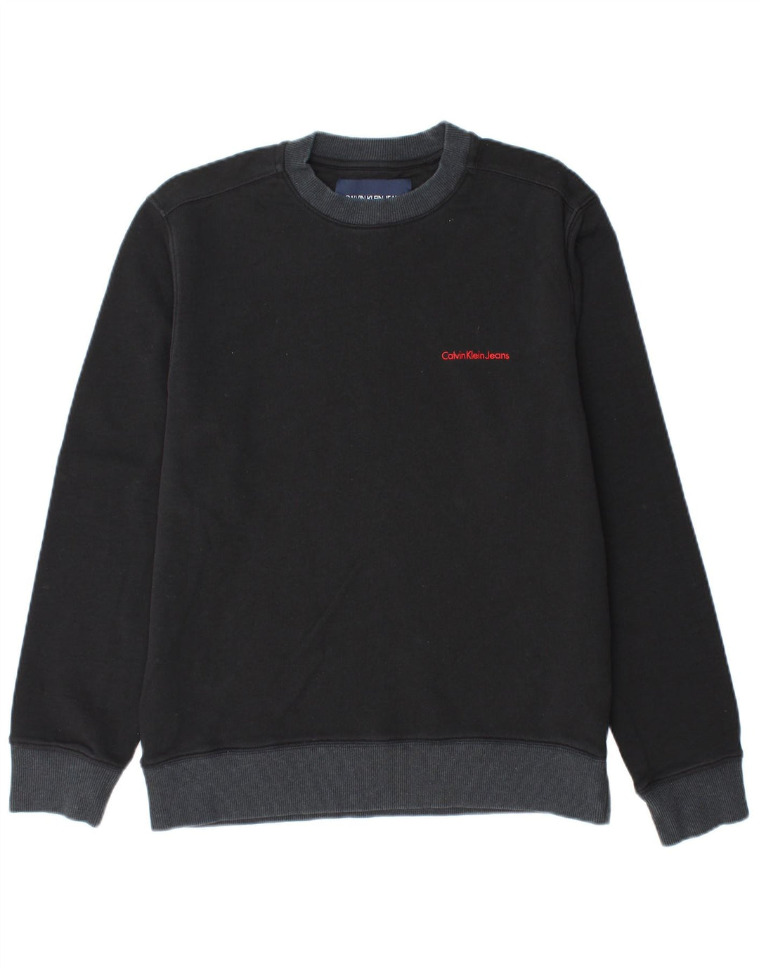 CALVIN KLEIN JEANS Herren Sweatshirt Pullover Medium Schwarz Baumwolle