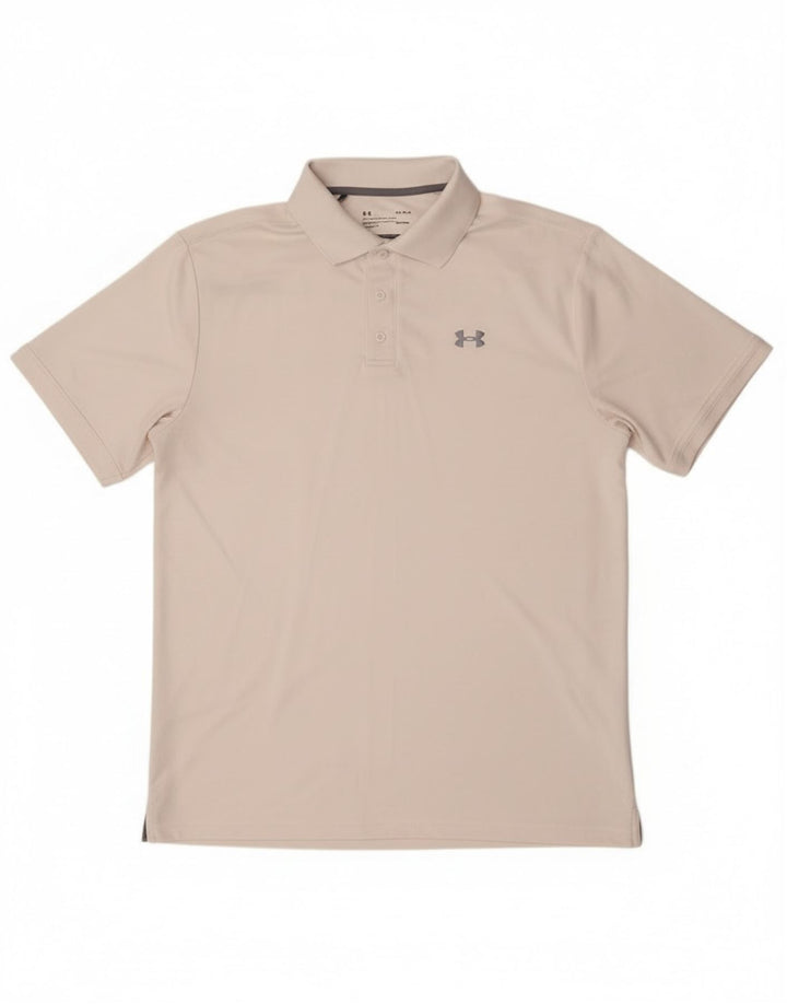 Under Armour Herren Heat Gear Poloshirt, großes weißes Polyester