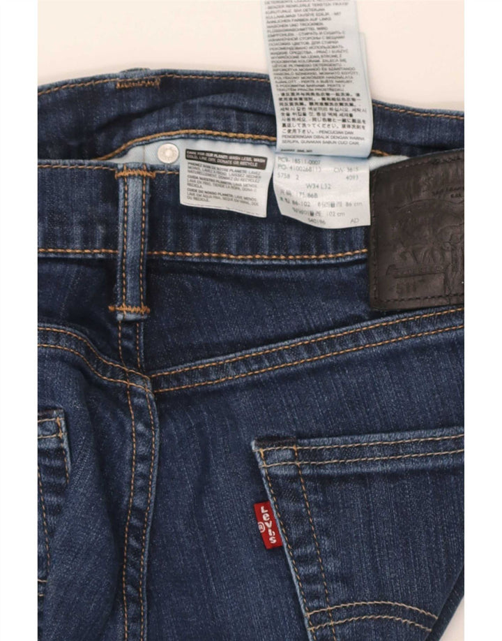Levi's Herren 511 Slim Jeans W34 L32 Marineblau Baumwolle