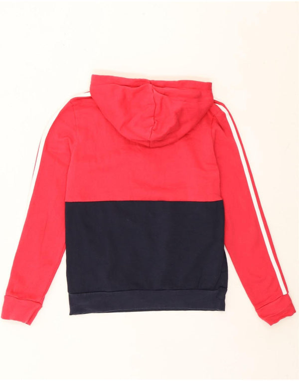 Adidas Damen Graphic Hoodie Pullover UK 8/10 Small Rosa Colourblock Baumwolle