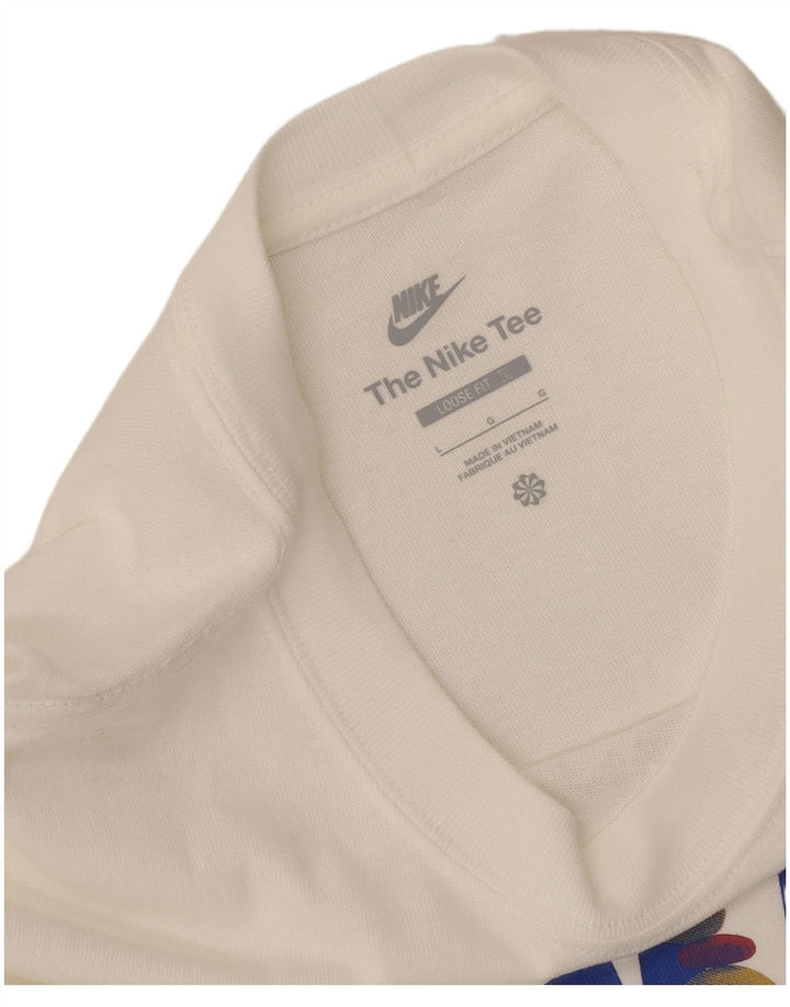 Nike Herren-T-Shirt mit Grafik, Größe L, Weiß