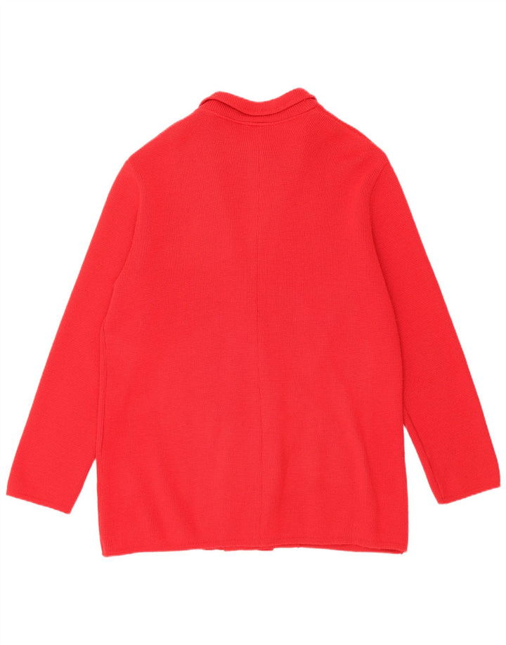 Vintage Damen Zweireihige Blazerjacke UK 16 Groß Rot