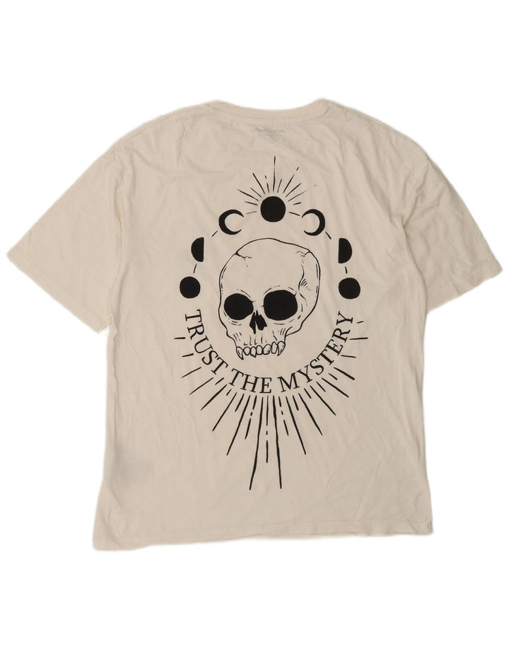Jack & Jones Herren-T-Shirt mit Grafik, Größe S, weiße Baumwolle