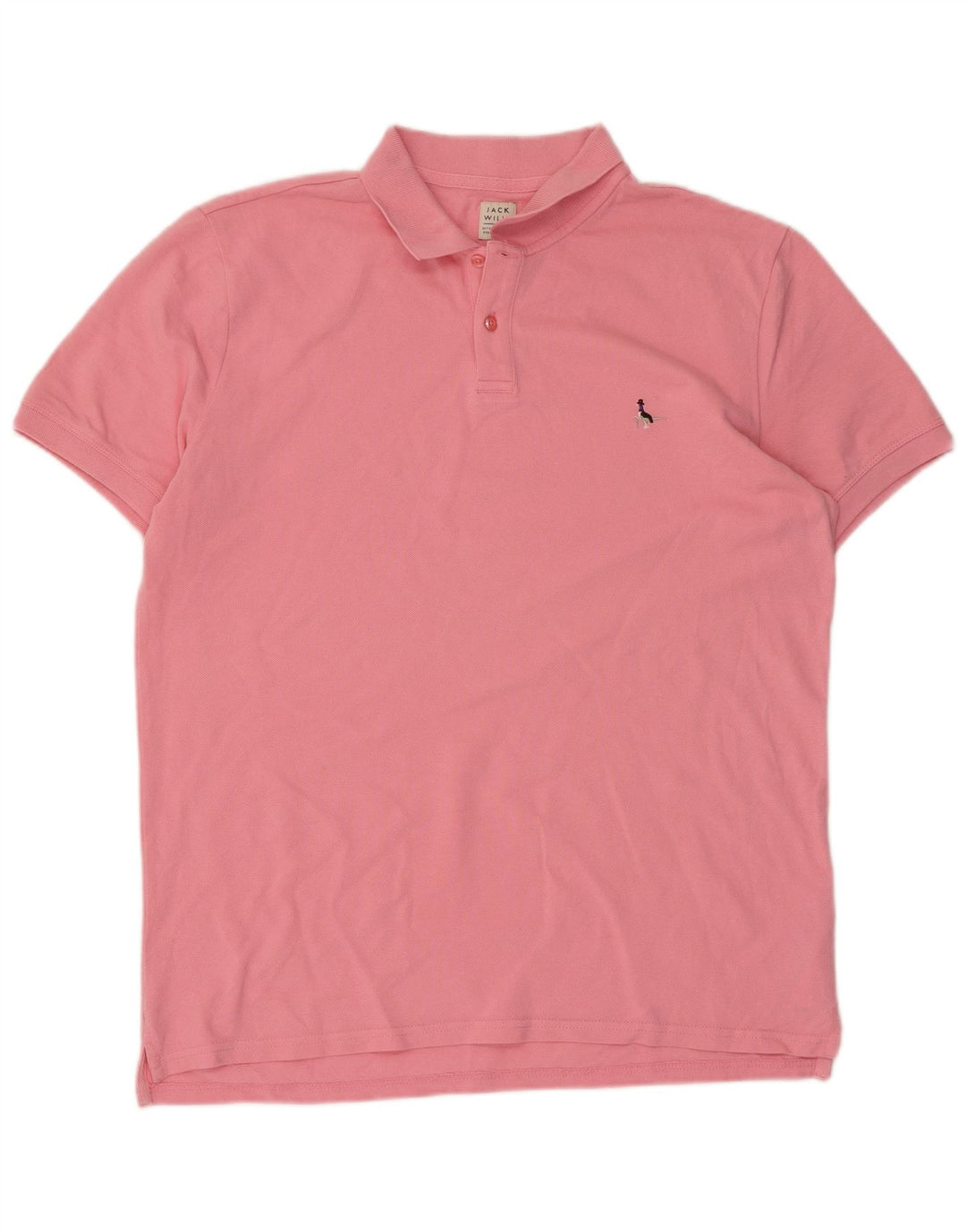 JACK WILLS Herren-Poloshirt, groß, rosa Baumwolle
