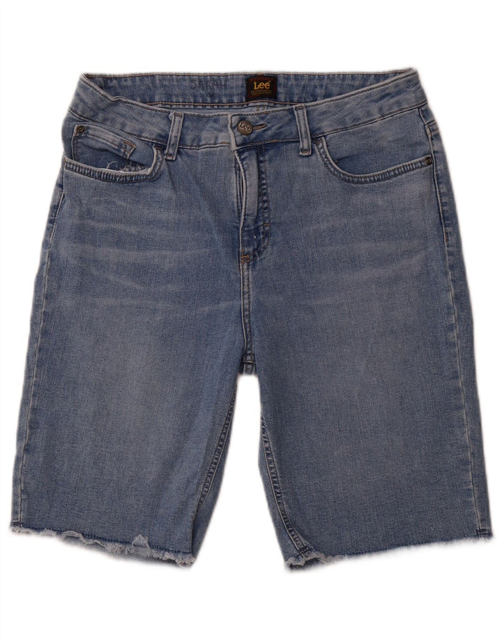 LEE Damen Jeansshorts US 12 Large W30 Blaue Baumwolle