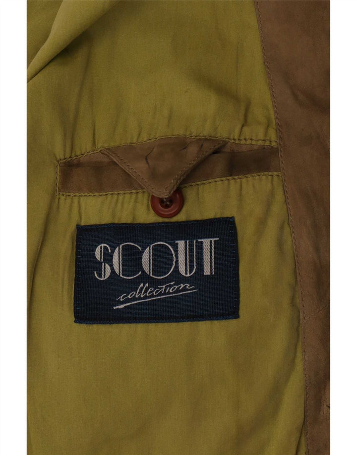 Scout Herren Wildleder Bomberjacke UK 40 Large Grün
