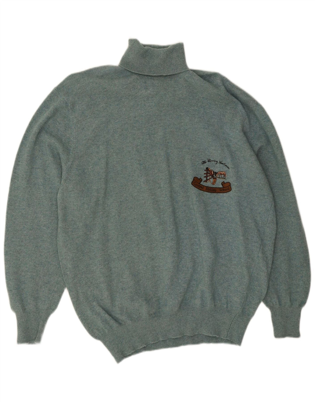 Vintage Herren Rollkragenpullover Pullover Groß Grün
