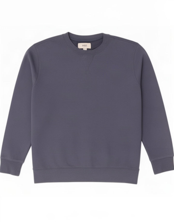 Marks & Spencer Herren-Sweatshirt, mittelgroß, marineblau, Baumwolle