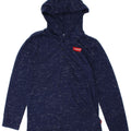 LEVI'S Boys Hooded Top Long Sleeve 7-8 Years Medium Navy Blue Flecked Vintage Levi's and Second-Hand Levi's from Messina Hembry 