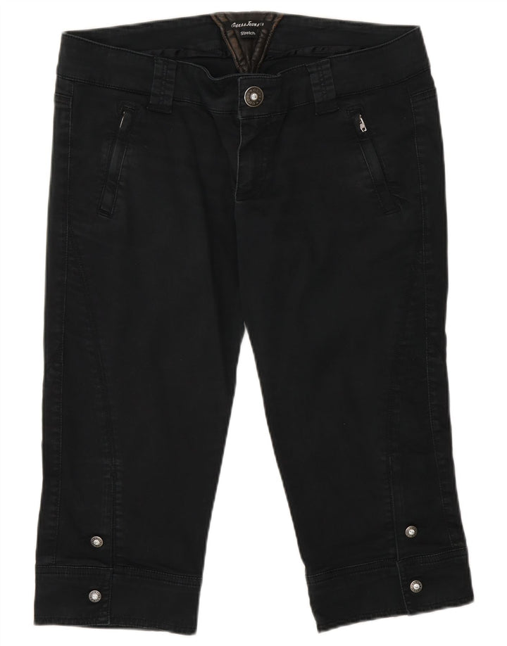 Guess Capri-Hose für Damen, W32, Größe L, Schwarz, Baumwolle