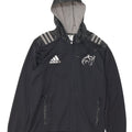 Adidas Herren Munster Rugby Grafik-Kapuzenpullover mit Reißverschluss, groß, grau, Polyester