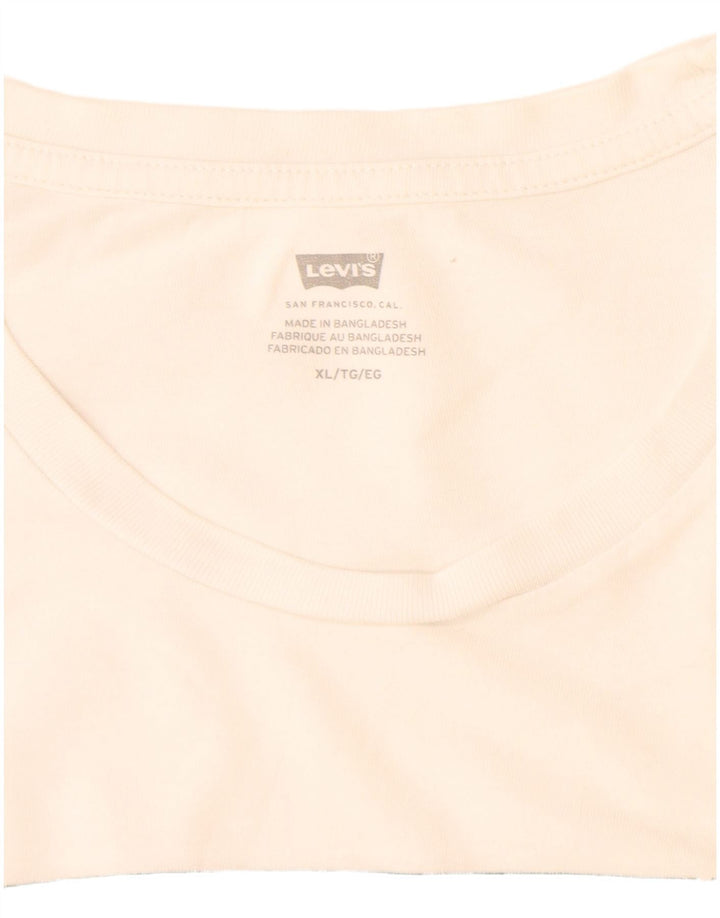 Levi's Herren-T-Shirt mit Grafik, XL, weiße Baumwolle