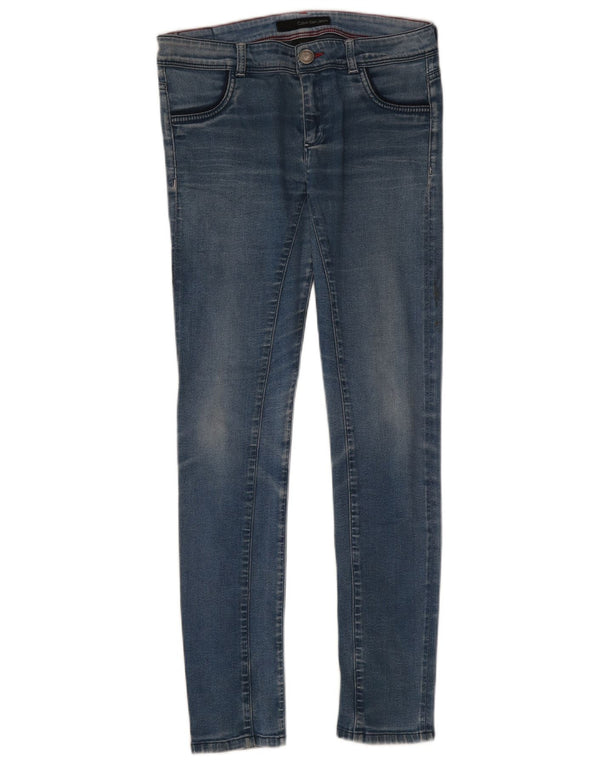 Calvin Klein Damen Skinny Jeans W28 L30 Blaue Baumwolle