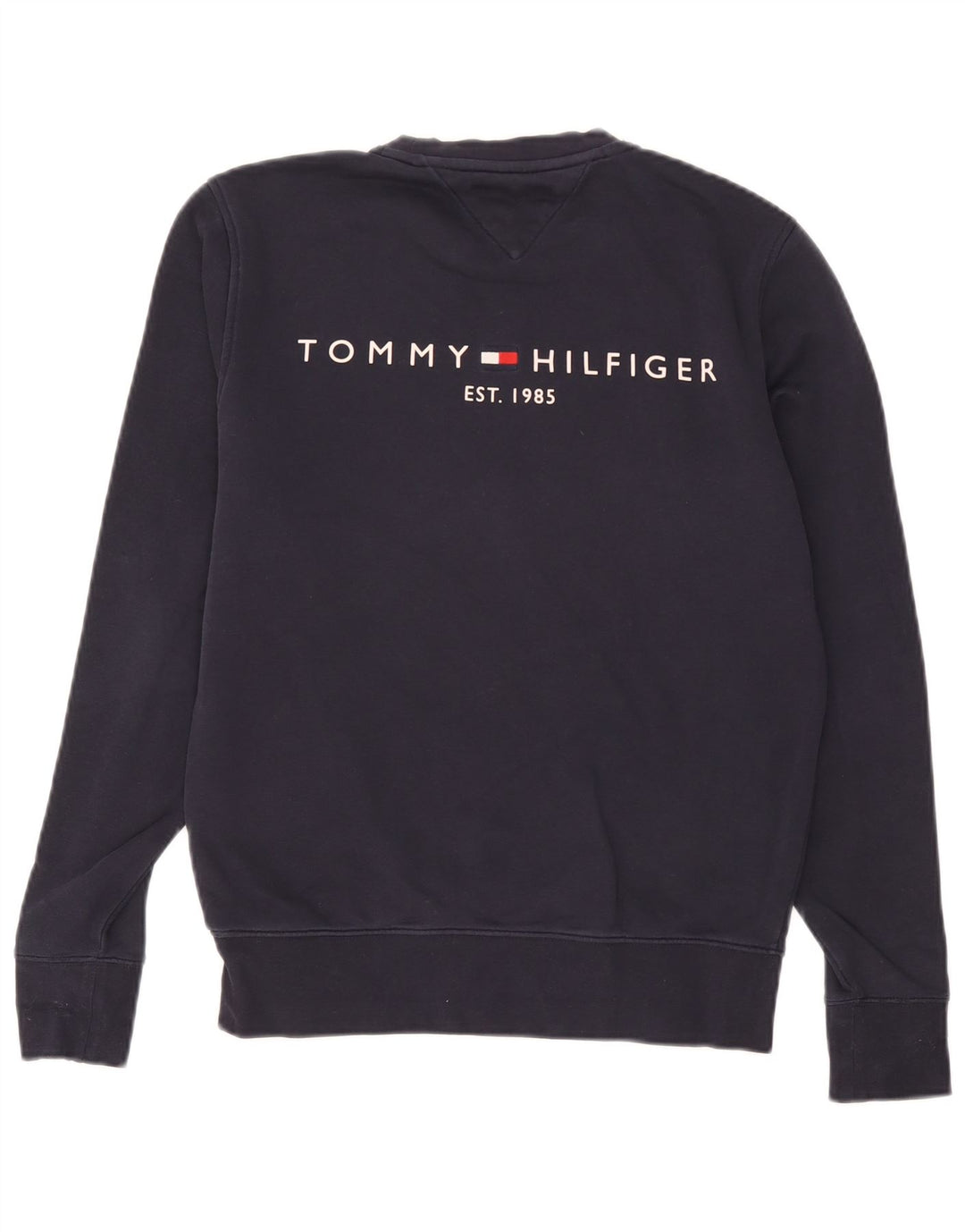 Tommy Hilfiger Herren-Sweatshirt-Pullover, mittelmarineblaue Baumwolle