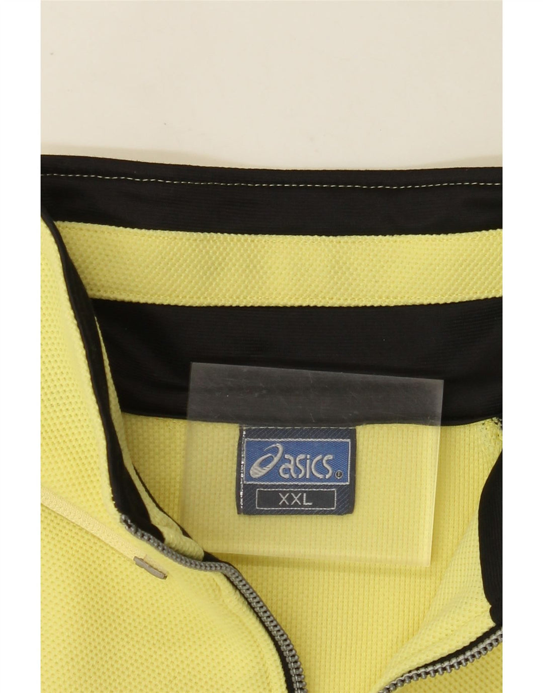 ASICS Herren-Trainingsanzug mit grafischem Oberteil, 2XL, Gelb, Farbblock