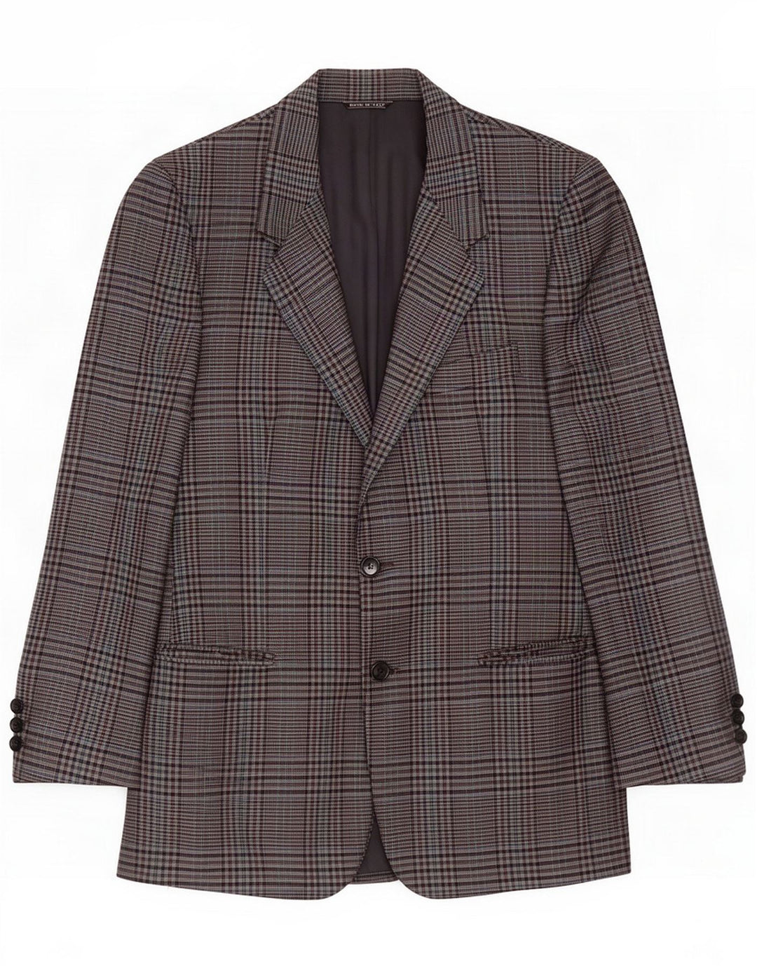 Adolfo Trabaldo Herren 2-Knopf-Blazerjacke IT 48 mittelgrau karierte Wolle
