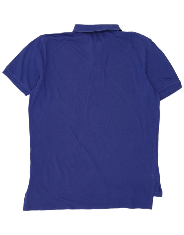 Polo Ralph Lauren Herren-Poloshirt mit klassischer Passform, XL, blaue Baumwolle