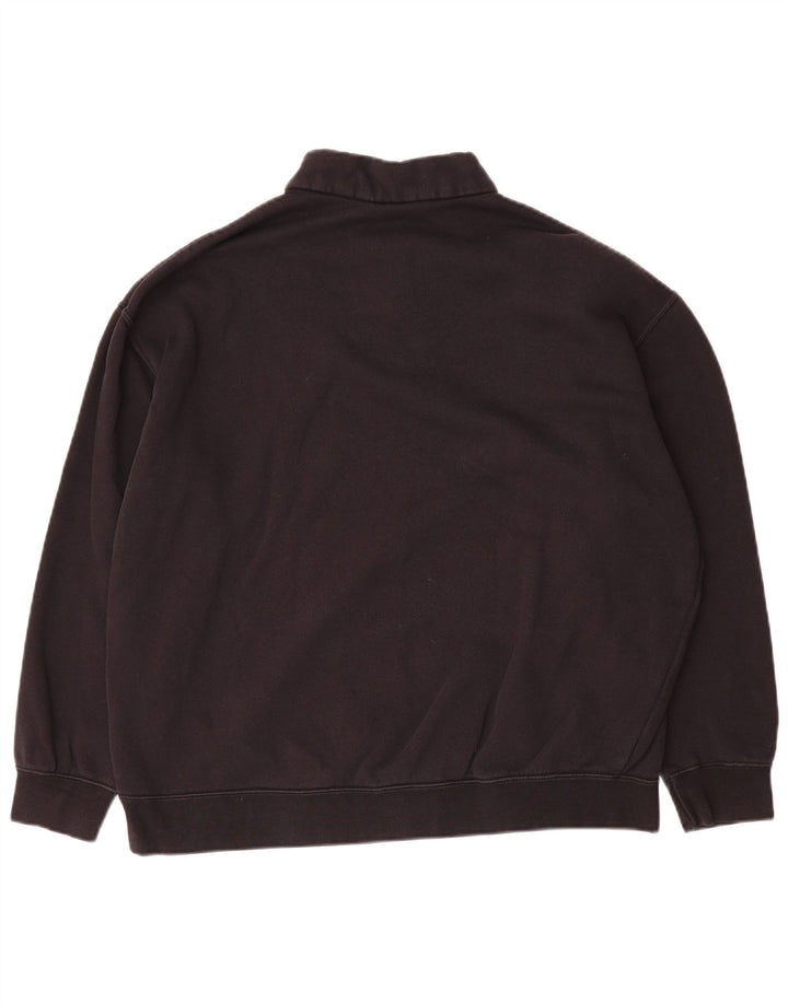 NIKE Herren-Sweatshirt mit lockerer Passform und Reißverschluss am Hals, Größe S, Schwarz, Baumwolle