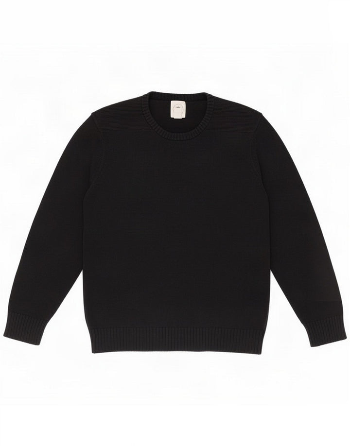 Dockers Herren-Pullover mit Rundhalsausschnitt, Mittelschwarz, Baumwolle