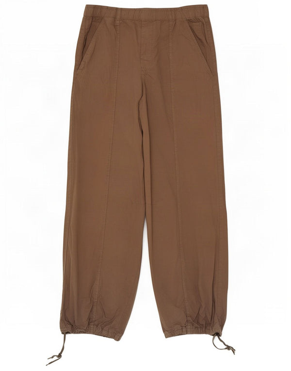 Zara Damen-Hose mit hoher Taille, lockere Passform, XS, W24, L29, Beige