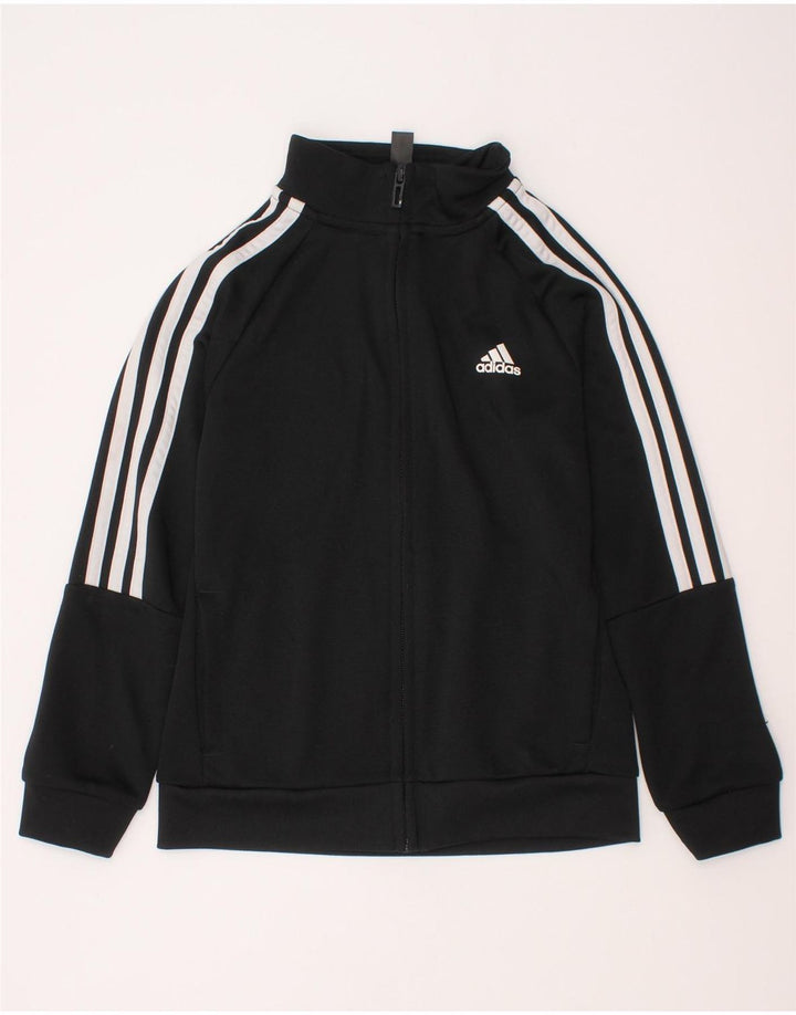 Adidas Jungen Aeroready Trainingsanzug Top Jacke 7-8 Jahre Schwarz Polyester