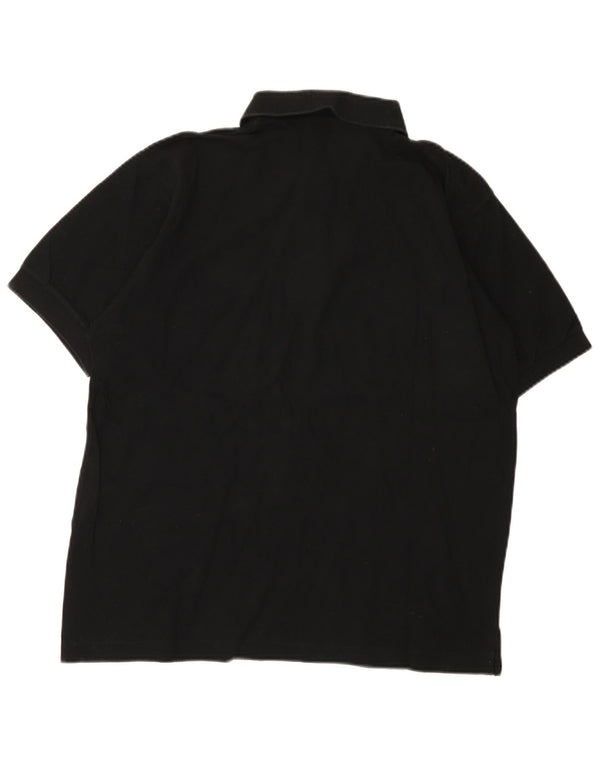 Sergio Tacchini Herren Poloshirt IT 48 Medium Schwarz Baumwolle