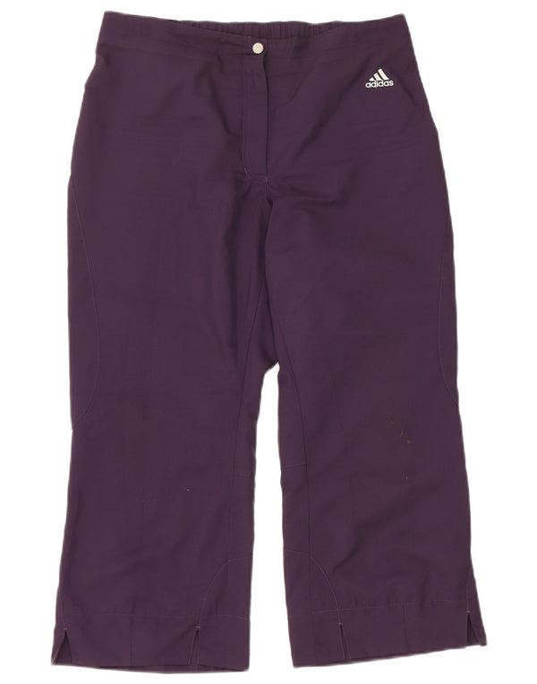 Adidas Damen Caprihose UK 12 Medium W28 L21 Lila Polyester