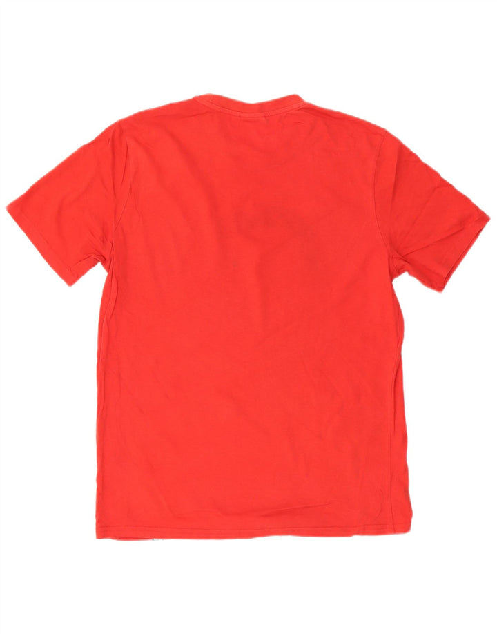 ELLESSE Herren Grafik-T-Shirt-Oberteil aus mittelroter Baumwolle