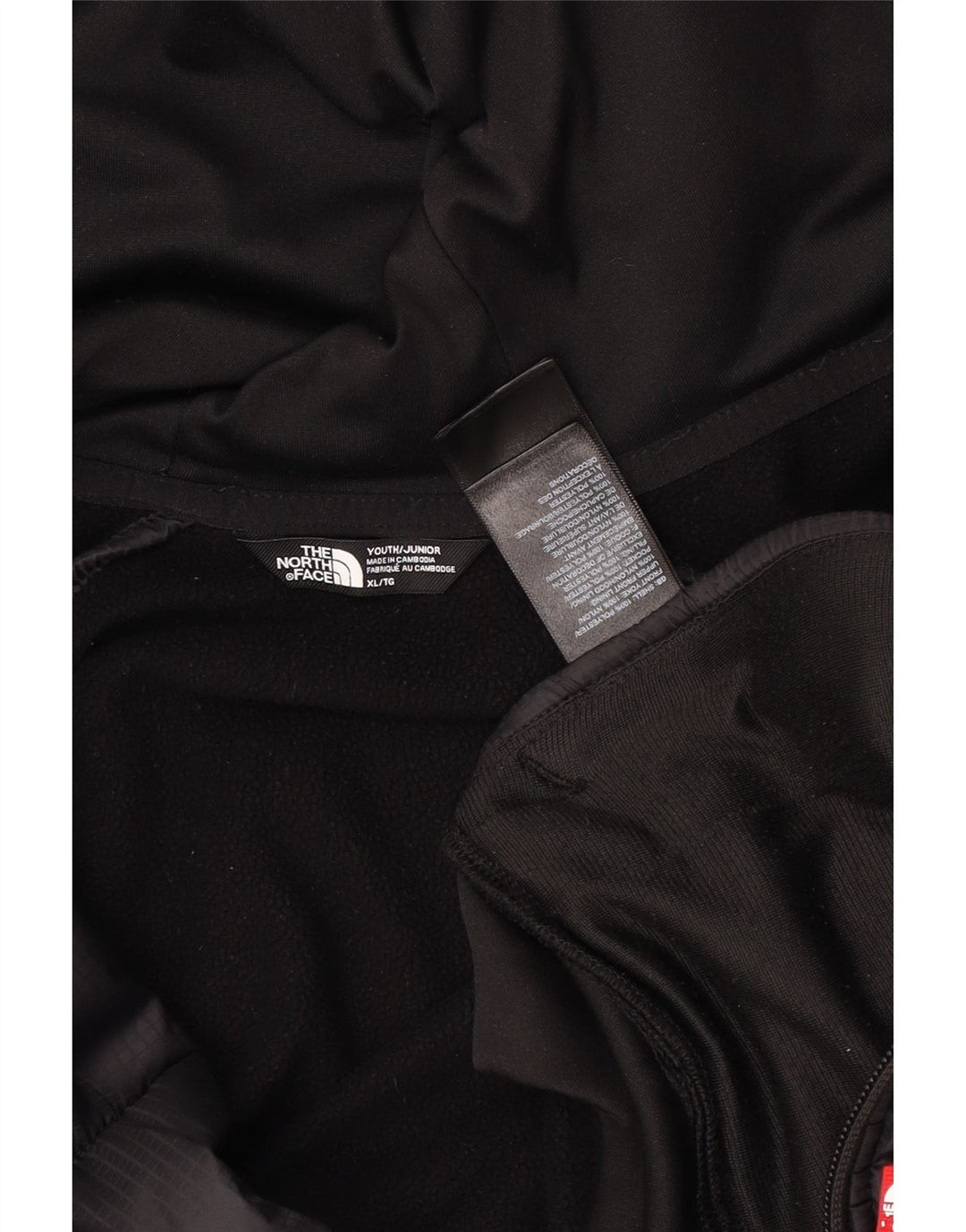 THE NORTH FACE Jungen-Kapuzenpullover mit Reißverschluss, 14–15 Jahre, XL, Schwarz, Farbblock