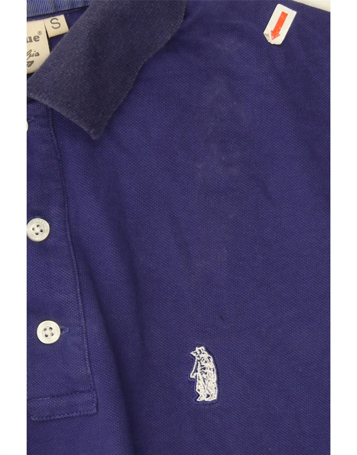 Refrigue Herren-Poloshirt, kleine blaue Baumwolle