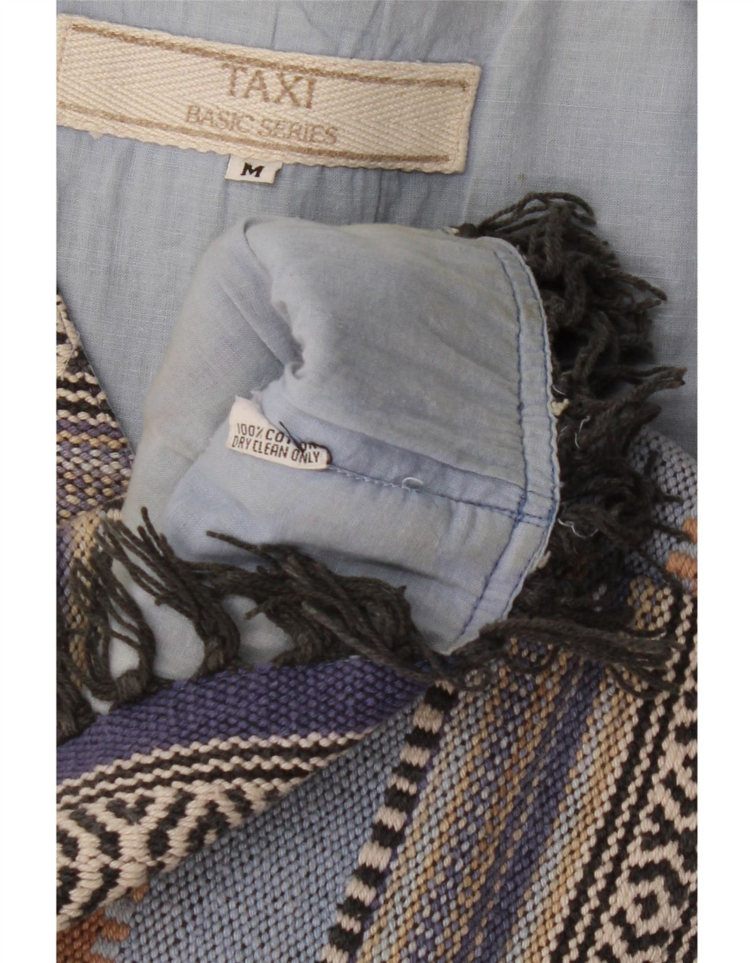 Vintage Herrenweste, mittelgroß, mehrfarbig, gestreift, aus Baumwolle