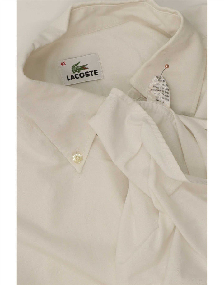 Lacoste Herrenhemd, Größe 42, große weiße Baumwolle